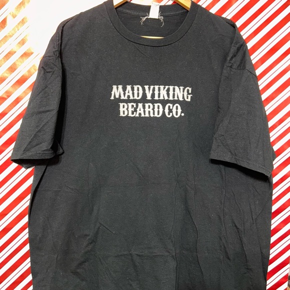 Black Graphic Mad Viking Beard Company Ireland T-Shirt - Picture 2 of 10
